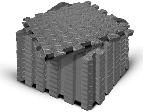 Yes4All Interlocking Exercise Foam Mats for Home Gym – Black – 36 Square Feet (36 Tiles) Yes4All Interlocking Floor Ma