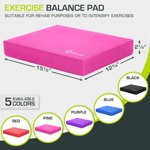 ProsourceFit Exercise Balance Pad - Large Cushioned Non-Slip Foam Mat & Knee Pad for Fitness Yoga Stability Training Phy - Image 8