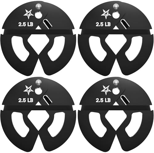 Yes4All Fractional Weight Plates Set for Dumbbell and Olympic Barbell Weightlifting, Set of 4 Plates in 1.25LB, |5LB, an