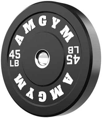 2 Inch Bumper Plates, 10-500lbs, Barbell Rubber Olympic Weight Plates Set for Home Gym, Strength Training & Weight Lifti