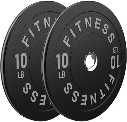 2 Inch Bumper Plates, 10-500lbs, Barbell Rubber Olympic Weight Plates Set for Home Gym, Strength Training & Weight Lifti
