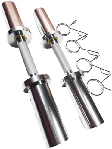 Qibylift Olympic Dumbbell Handles Loadable Dumbbell Bars Set Of 2 Fit 2 Inch Weight Plates Ideal For Home Gym Strength T