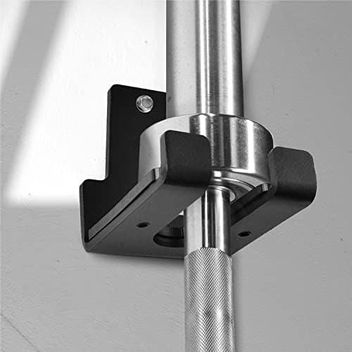 Yes4All Vertical Wall Mount Olympic Barbell Holder for Home Gym Storage | Yes4All Hanging Barbell Rack for Home Fitness