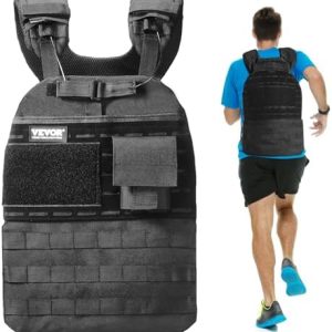 VEVOR Adjustable Weighted Vest for Strength Training and Running | Reflective Stripe Weight Vest by VEVOR for Nighttime