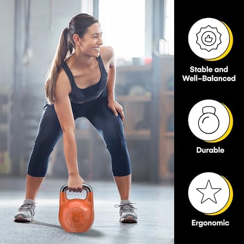 Kettlebell Kings Competition Kettlebells for Men & Women | 4-32 KG Weights Set for Home Gym | Strongest Hand Weights Wor