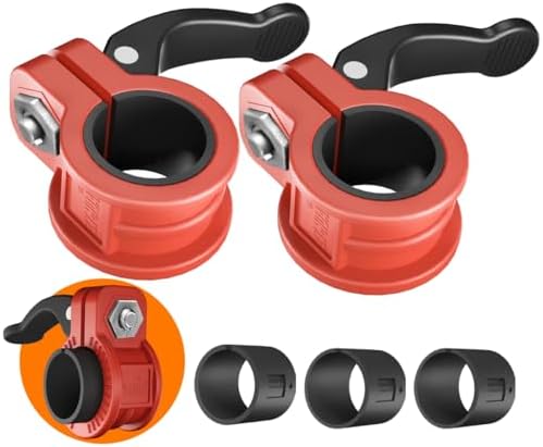 Multi-Size Adjustable Barbell Collar - Quick Release Weight Clips Pair for Dumbbell Bar - 1 inch Barbell Clamps | 1 inc