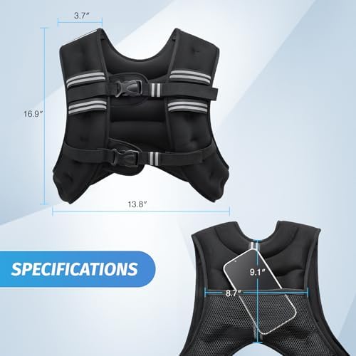 ZELUS 6lb Weight Vest for Workout and Strength Training | ZELUS ReflectiveWeight Vest for Running and Fitness | ZELUS 1