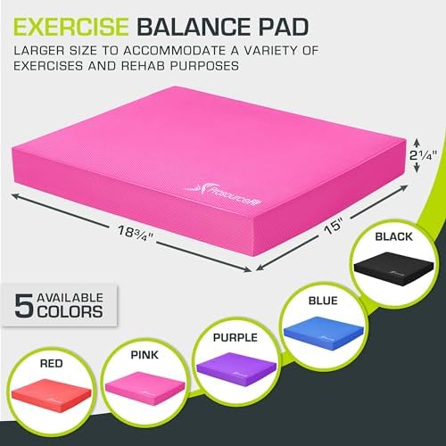 ProsourceFit Exercise Balance Pad - Large Cushioned Non-Slip Foam Mat & Knee Pad for Fitness Yoga Stability Training Phy - Image 60