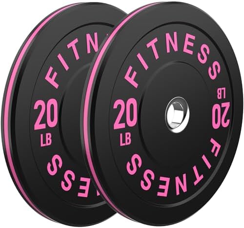 2 Inch Bumper Plates, 10-500lbs, Barbell Rubber Olympic Weight Plates Set for Home Gym, Strength Training & Weight Lifti
