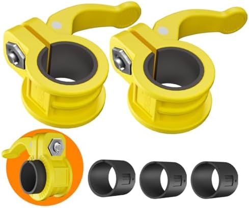 Multi-Size Adjustable Barbell Collar - Quick Release Weight Clips Pair for Dumbbell Bar - 1 inch Barbell Clamps | 1 inc