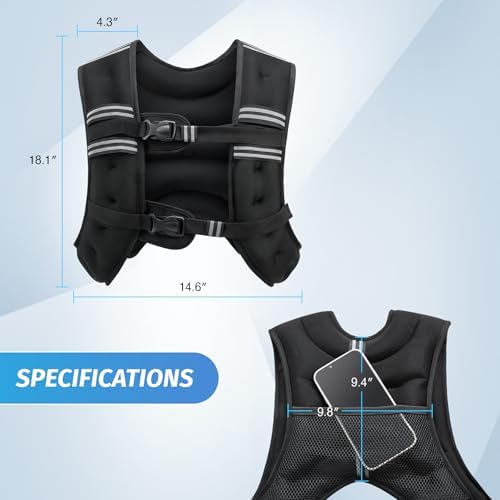 ZELUS 6lb Weight Vest for Workout and Strength Training | ZELUS ReflectiveWeight Vest for Running and Fitness | ZELUS 1