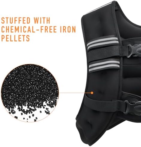 ZELUS 6lb Weight Vest for Workout and Strength Training | ZELUS ReflectiveWeight Vest for Running and Fitness | ZELUS 1