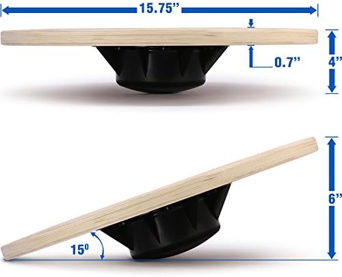 Yes4All Wobble Balance Board Training Plank for Balance Training Yoga Exercise Portable and Compact