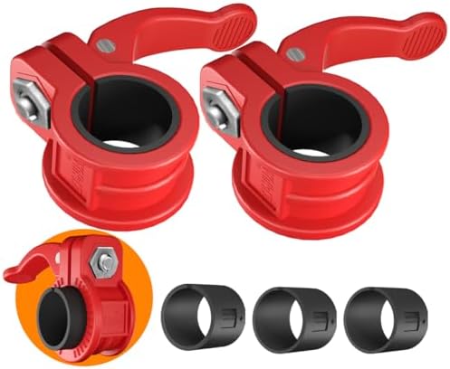 Multi-Size Adjustable Barbell Collar - Quick Release Weight Clips Pair for Dumbbell Bar - 1 inch Barbell Clamps | 1 inc