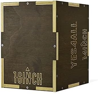 Yes4All 3-in-1 Wooden Plyo Box for Home Gym, 450 lbs Boxes with Smooth Edges and Wide Handles | Yes4All Plyo Box 3-in-1