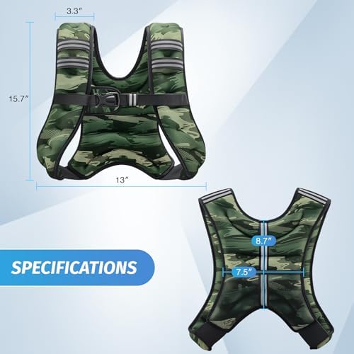 ZELUS 6lb Weight Vest for Workout and Strength Training | ZELUS ReflectiveWeight Vest for Running and Fitness | ZELUS 1