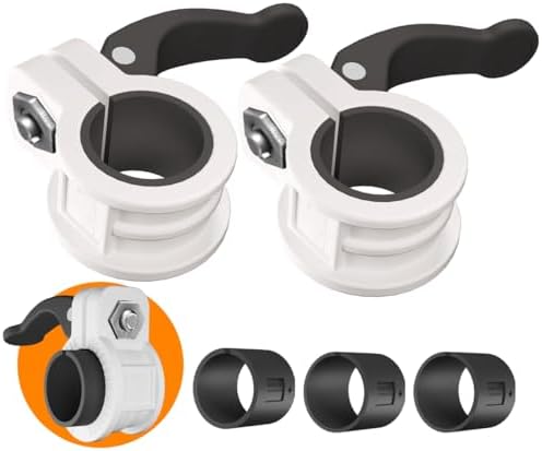 Multi-Size Adjustable Barbell Collar - Quick Release Weight Clips Pair for Dumbbell Bar - 1 inch Barbell Clamps | 1 inc