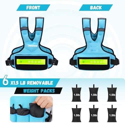 Adjustable Weighted Vest for Women and Men, 6-15 Lbs Rucking Vest with LED Light Strips
Adjustable Weighted Vest for W - Image 24