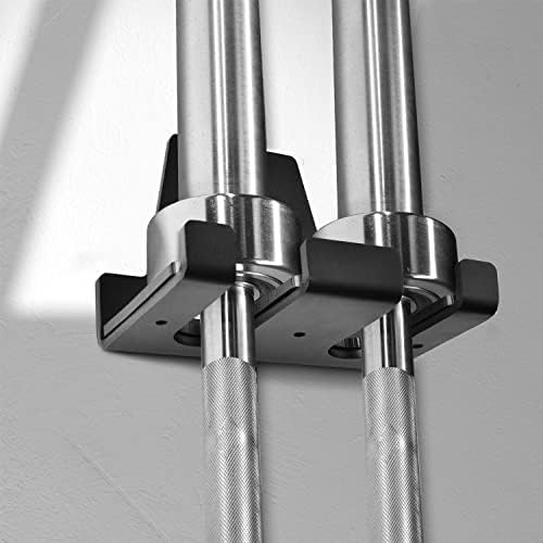 Yes4All Vertical Wall Mount Olympic Barbell Holder for Home Gym Storage | Yes4All Hanging Barbell Rack for Home Fitness