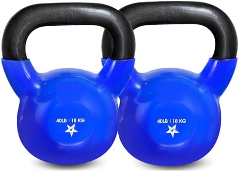 Yes4All 5-100 LB Kettlebells for Home Gym Exercises Fitness Full Body Workout Equipment