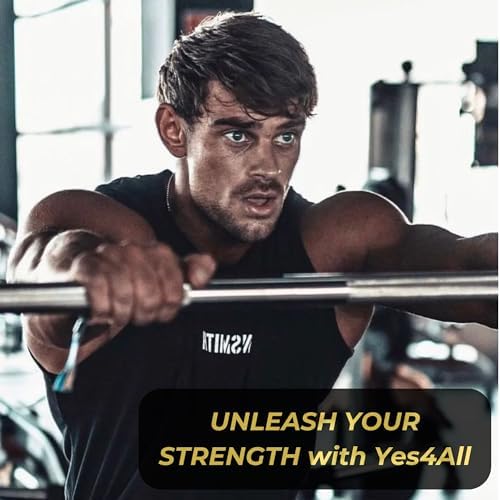 Yes4All Standard Straight Barbell 60" - Gym Workout, Suitable for Men & Women, Perfect for Home & Gym Use, Heavy Duty Co