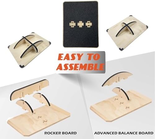 Multi-Optional Anti-Slip Wobble Board for Desk Balance Training | Extra-Large Rocker Board for Core Strengthening Exerc