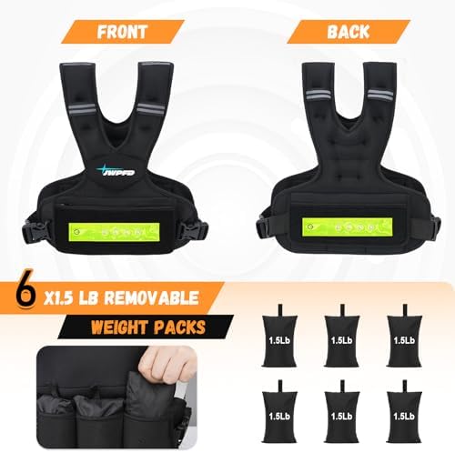 Adjustable Weighted Vest for Women and Men, 6-15 Lbs Rucking Vest with LED Light Strips
Adjustable Weighted Vest for W - Image 2
