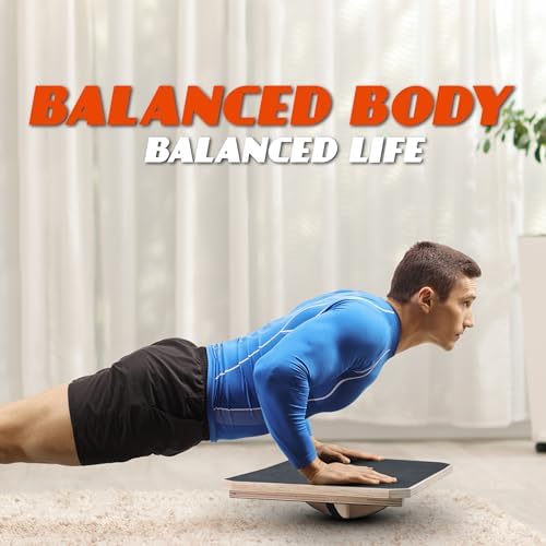 Multi-Optional Anti-Slip Wobble Board for Desk Balance Training | Extra-Large Rocker Board for Core Strengthening Exerc