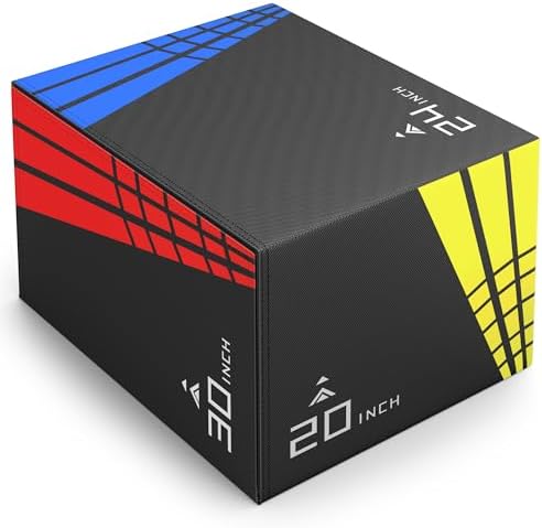 High-Density Non-Slip 3-in-1 Foam Plyometric Jump Box for Home Gym, HIIT, Crossfit | Easy-to-Clean 440lb Weight Capacit