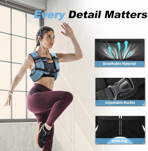Weighted Vest Women 6lb/8lb/12lb/16lb/20lb/25lb/30lb for Walking Strength Training Running Fitness Weighted Vest Women f