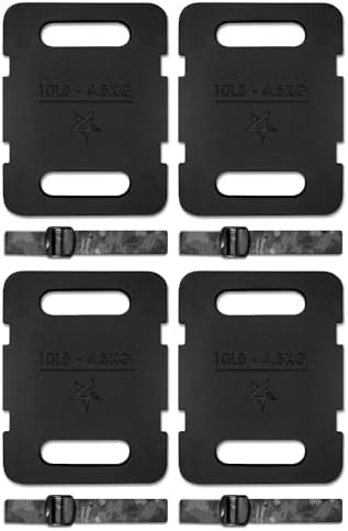 Yes4All Rucking Weight Backpack, Cast Iron Training Weight Plate, Quick-Attach Strap Slots, Ergonomic Rounded Handle for