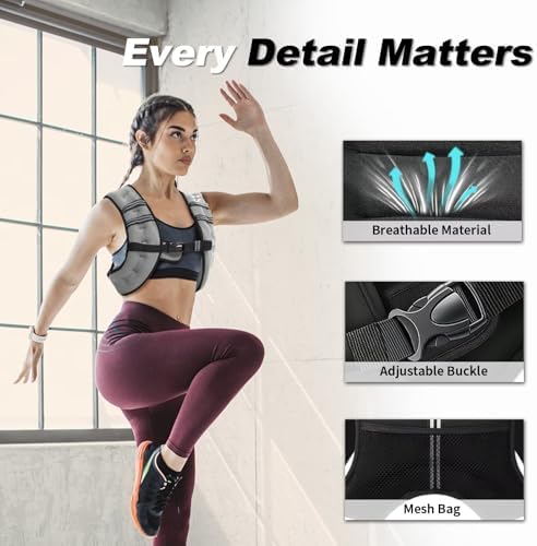 Weighted Vest Women 6lb/8lb/12lb/16lb/20lb/25lb/30lb for Walking Strength Training Running Fitness Weighted Vest Women f