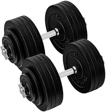 Yes4All Adjustable Dumbbell Set for Home Gym Workout Routines | Yes4All Star Lock Collar Adjustable Dumbbells Ideal for