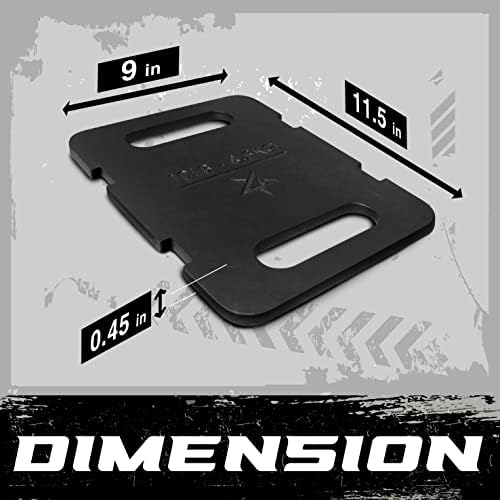 Yes4All Rucking Weight Backpack, Cast Iron Training Weight Plate, Quick-Attach Strap Slots, Ergonomic Rounded Handle for