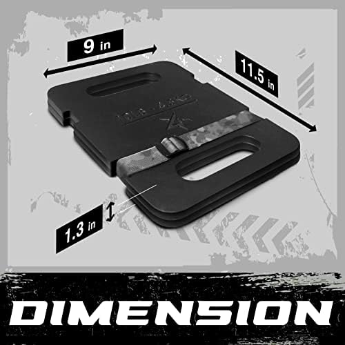 Yes4All Rucking Weight Backpack, Cast Iron Training Weight Plate, Quick-Attach Strap Slots, Ergonomic Rounded Handle for