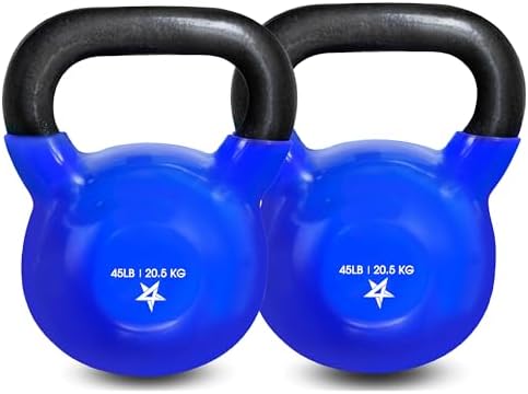 Yes4All 5-100 LB Kettlebells for Home Gym Exercises Fitness Full Body Workout Equipment