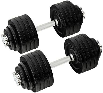Yes4All Adjustable Dumbbell Set for Home Gym Workout Routines | Yes4All Star Lock Collar Adjustable Dumbbells Ideal for