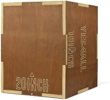 Yes4All 3-in-1 Wooden Plyo Box for Home Gym, 450 lbs Boxes with Smooth Edges and Wide Handles | Yes4All Plyo Box 3-in-1