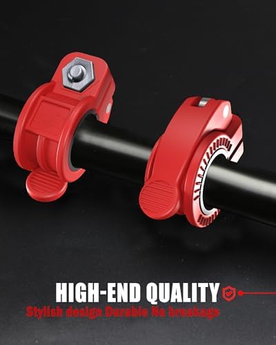 Multi-Size Adjustable Barbell Collar - Quick Release Weight Clips Pair for Dumbbell Bar - 1 inch Barbell Clamps | 1 inc