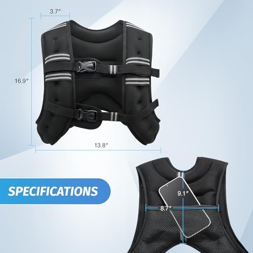 ZELUS 6lb Weight Vest for Workout and Strength Training | ZELUS ReflectiveWeight Vest for Running and Fitness | ZELUS 1
