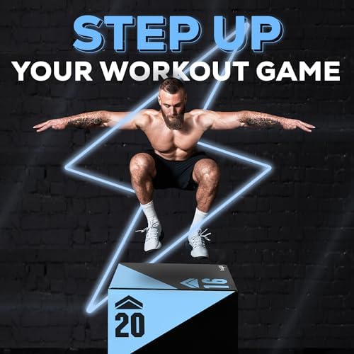 Yes4All 3 in 1 Foam Plyometric Jump Box - Fitness Workout for Training & Conditioning