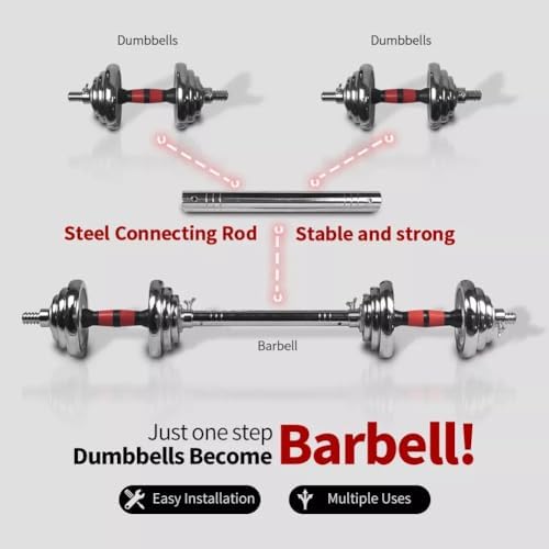Adjustable Dumbbell Set 44lb/66lb/110lb Home Weight Lifting Professional Dumbbell for Home Gym with Carrying Bag Silver