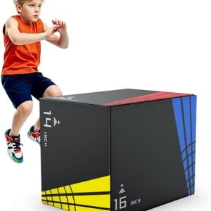 High-Density Non-Slip 3-in-1 Foam Plyometric Jump Box for Home Gym, HIIT, Crossfit | Easy-to-Clean 440lb Weight Capacit