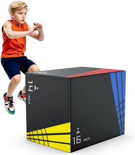 High-Density Non-Slip 3-in-1 Foam Plyometric Jump Box for Home Gym, HIIT, Crossfit | Easy-to-Clean 440lb Weight Capacit