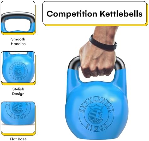 Kettlebell Kings Competition Kettlebells for Men & Women | 4-32 KG Weights Set for Home Gym | Strongest Hand Weights Wor