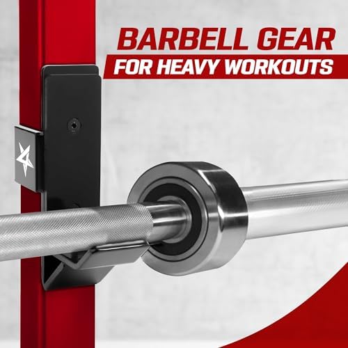Yes4All Heavy Duty Barbell Holders J-Hooks & Attachments for 2x2 & 3x3 Power Racks – Ideal for Home Gympaginate - Image 46