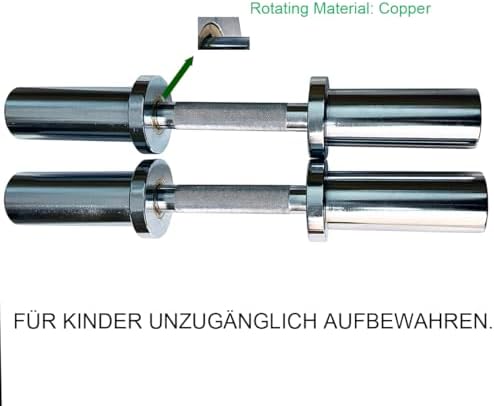 Qibylift Olympic Dumbbell Handles Loadable Dumbbell Bars Set Of 2 Fit 2 Inch Weight Plates Ideal For Home Gym Strength T