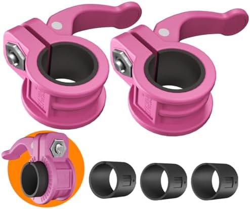 Multi-Size Adjustable Barbell Collar - Quick Release Weight Clips Pair for Dumbbell Bar - 1 inch Barbell Clamps | 1 inc