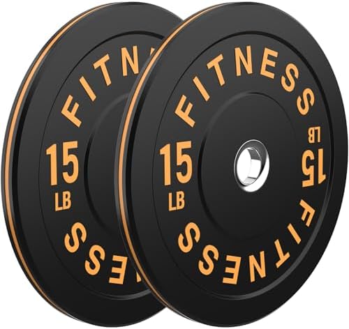 2 Inch Bumper Plates, 10-500lbs, Barbell Rubber Olympic Weight Plates Set for Home Gym, Strength Training & Weight Lifti