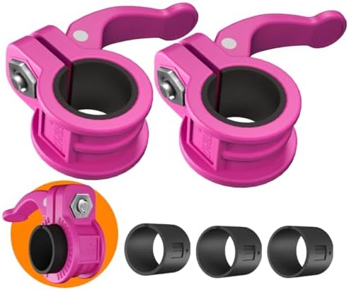 Multi-Size Adjustable Barbell Collar - Quick Release Weight Clips Pair for Dumbbell Bar - 1 inch Barbell Clamps | 1 inc